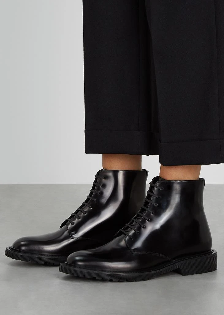 商品Yves Saint Laurent|Army black glossed leather ankle boots,价格¥6625,第5张图片详细描述