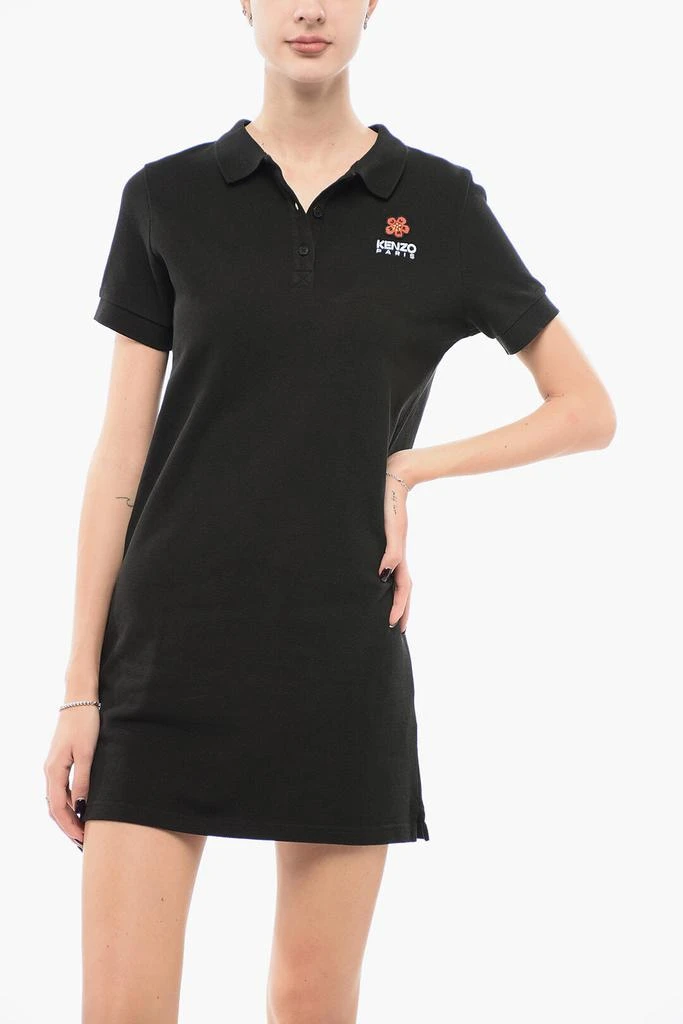 商品Kenzo|Kenzo Piquet Cotton Tee Dress with Polo Neck,价格¥1009,第4张图片详细描述
