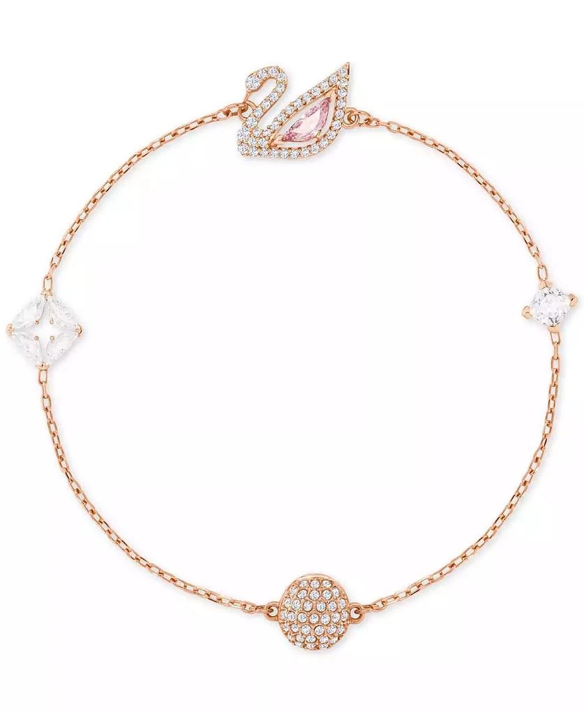 商品Swarovski|Remix Rose Gold-Tone Crystal Swan Magnetic Bracelet,价格¥976,第1张图片