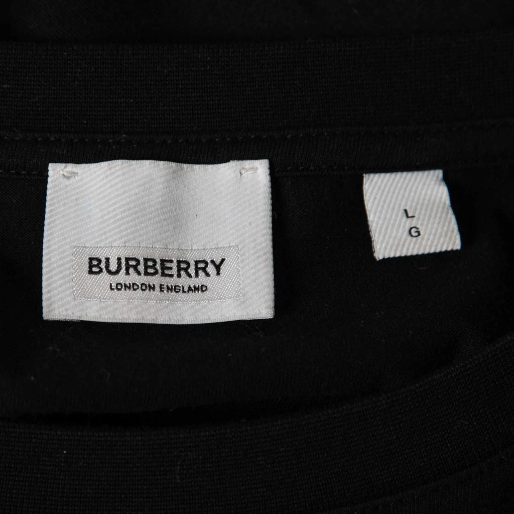 商品[二手商品] Burberry|Burberry Black Cotton Logo Appliqued Short Sleeve T-Shirt L,价格¥2270,第4张图片详细描述