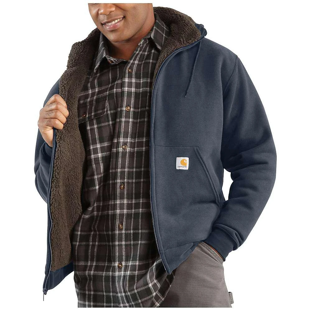 商品Carhartt|Carhartt Men's Collinston Brushed Fleece Sherpa Lined Sweatshirt,价格¥364,第5张图片详细描述