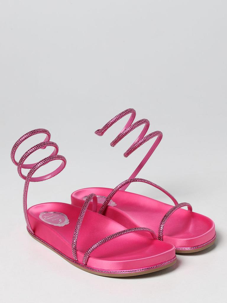 Gisele René Caovilla sandal in satin with rhinestones商品第2张图片规格展示