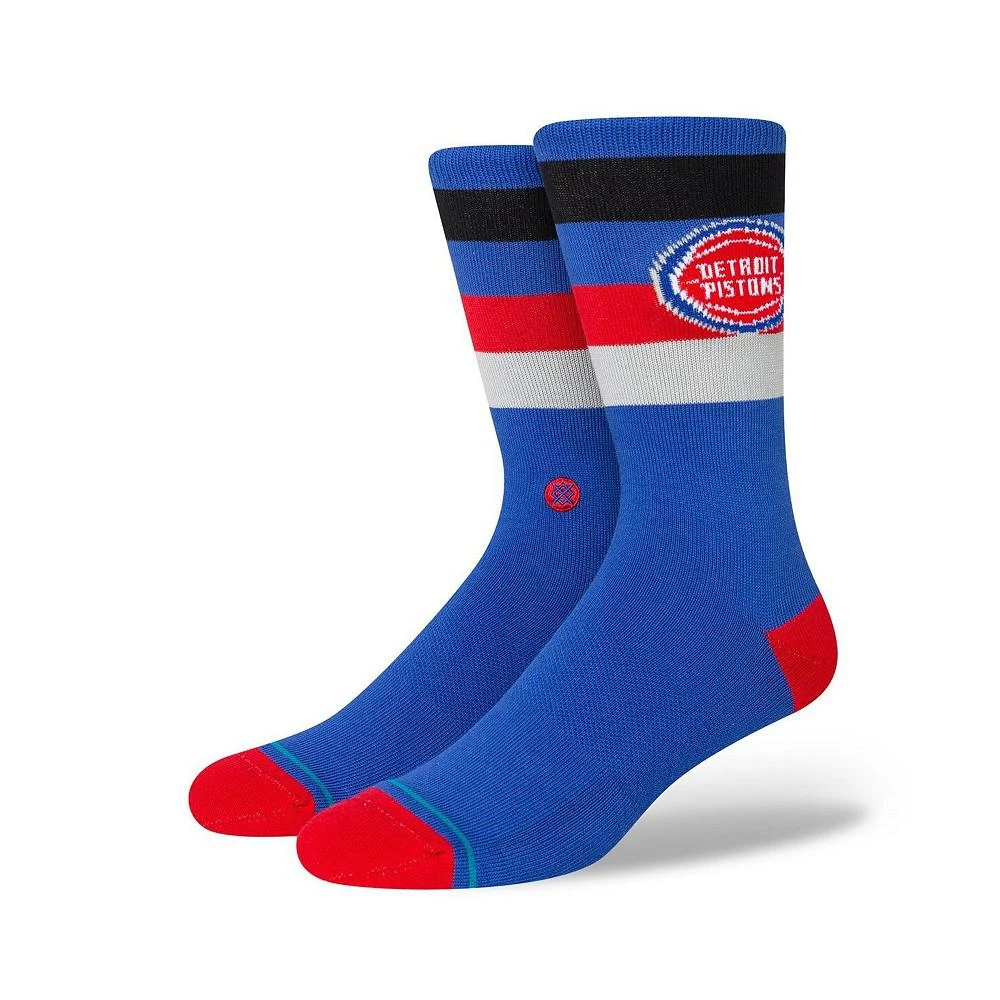 商品Stance|Men's Detroit Pistons Stripe Crew Socks,价格¥128,第1张图片