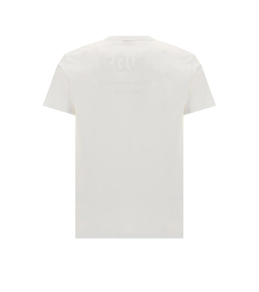 商品Alexander McQueen|Alexander McQueen Back Logo Printed T-Shirt,价格¥1493,第2张图片详细描述