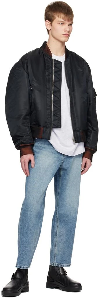 商品Solid Homme|Black Padded Bomber Jacket,价格¥2333,第4张图片详细描述