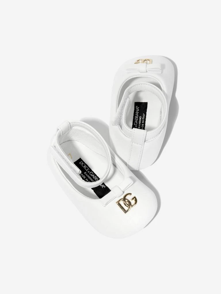 商品Dolce & Gabbana|Dolce & Gabbana Baby Girls Leather Pre-Walkers in White,价格¥1097,第3张图片详细描述