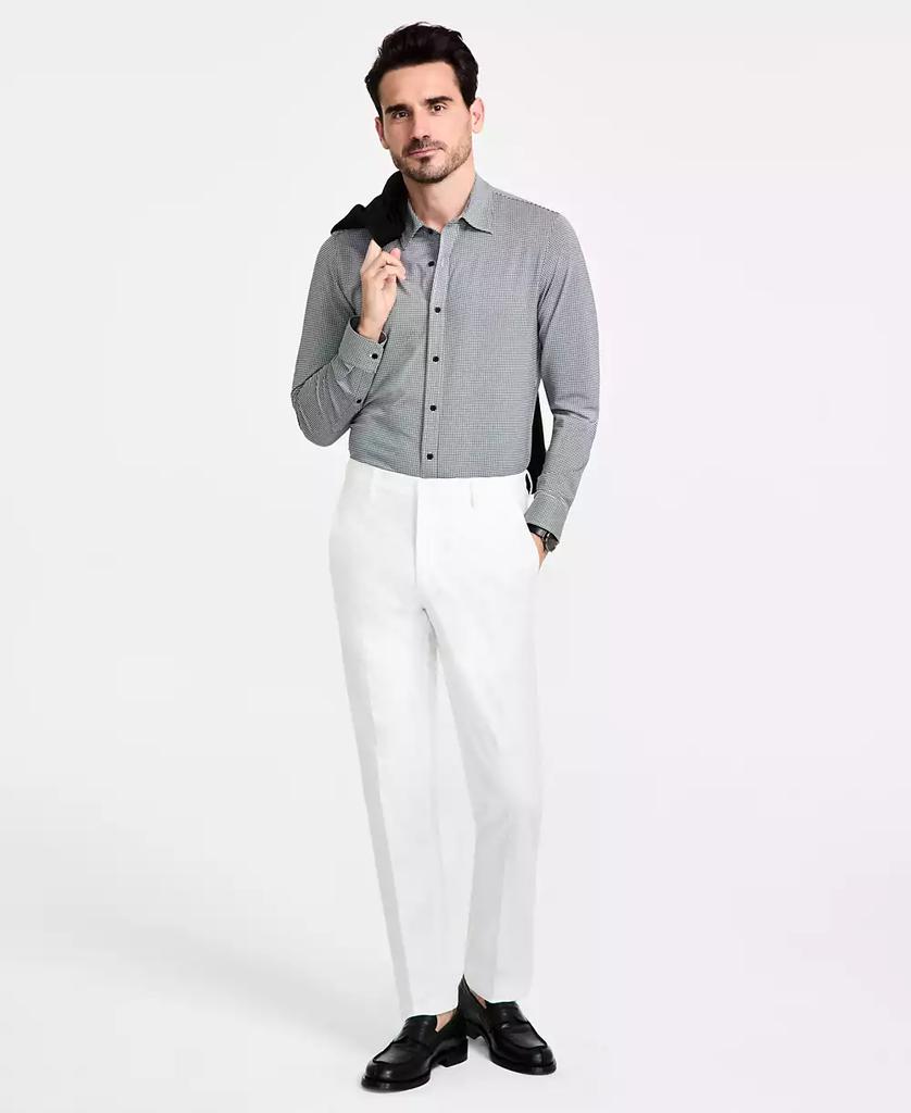 Calças sociais clássicas para homem em tecido Sharkskin image 2