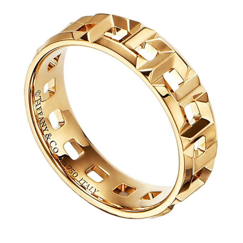 商品Tiffany & Co.|  Tiffany & Co./蒂芙尼 18K 黄金 True 宽式戒指GRP10567,价格¥18214,第1张图片