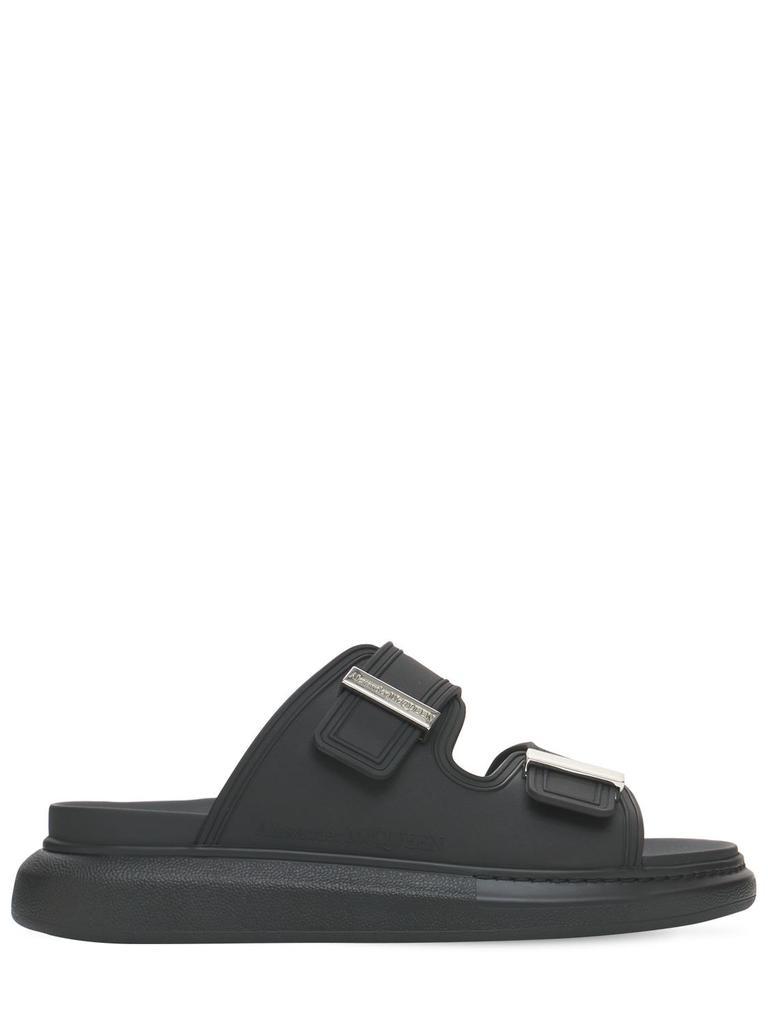 商品Alexander McQueen|50mm Rubber Slide Sandals,价格¥2537,第1张图片