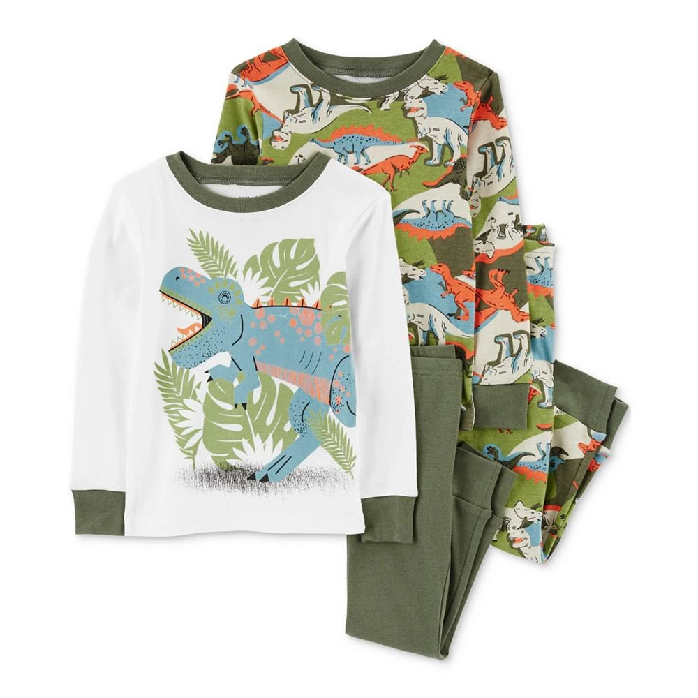 商品Carter's|Baby Boys 4-Pc. Dinosaur Snug-Fit Cotton Pajamas Set,价格¥139,第1张图片