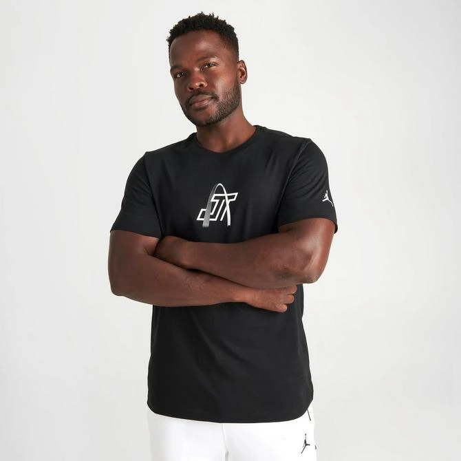 商品Jordan|Men's Jordan Jayson Tatum Arch Logo Graphic T-Shirt,价格¥147,第3张图片详细描述