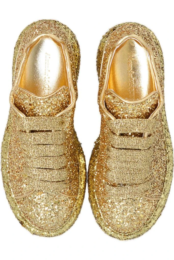 商品Alexander McQueen|Alexander McQueen Kids Glitter Detailed Lace-Up Sneakers,价格¥2732,第4张图片详细描述