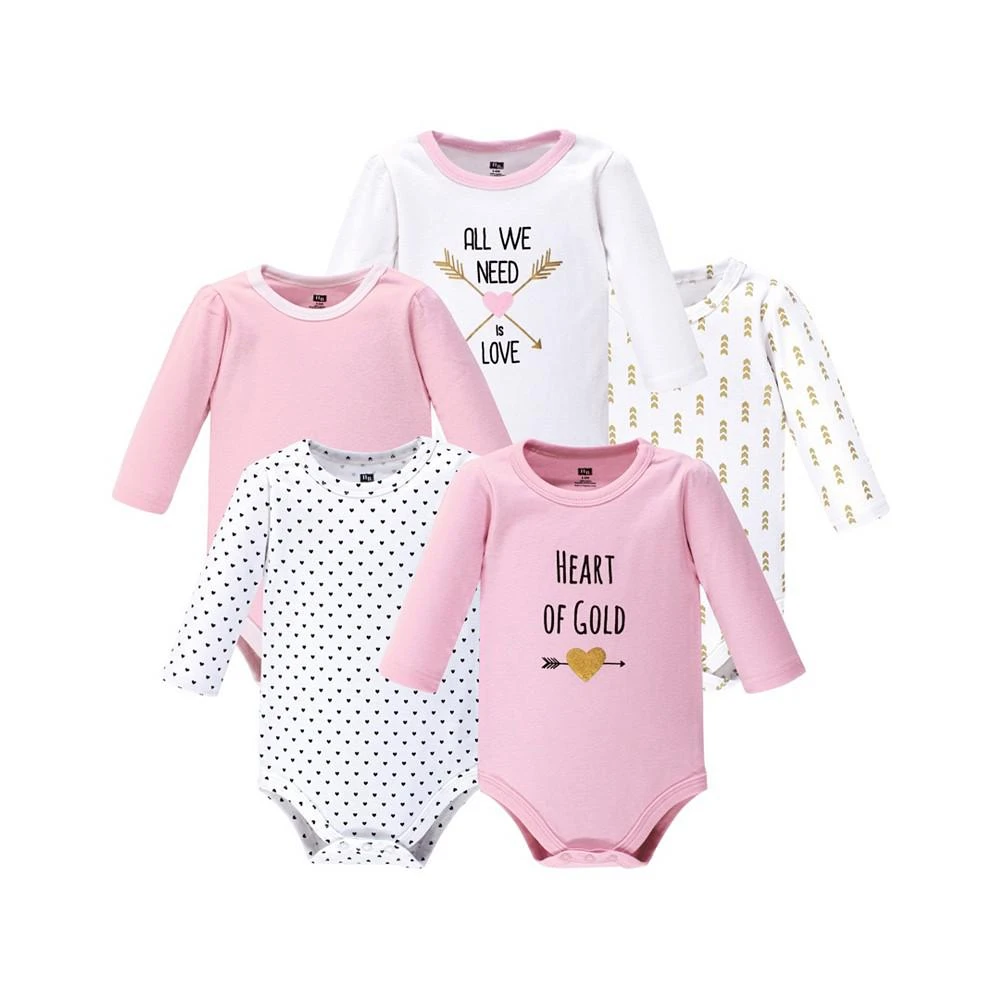 商品Hudson|Baby Girl Long Sleeve Bodysuit, 5-Pack,价格¥218,第1张图片