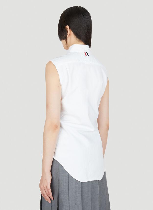 商品Thom Browne|Sleeveless Shirt in White,价格¥2947,第6张图片详细描述