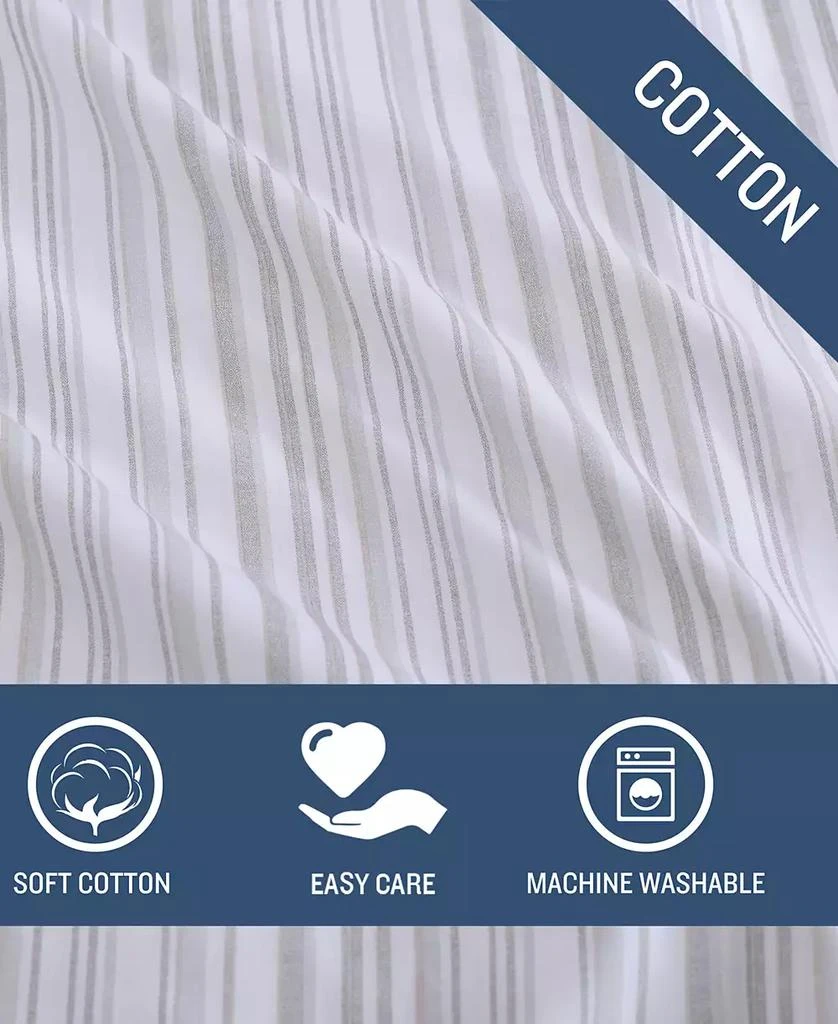 商品Tommy Bahama|CLOSEOUT! Kahanu Stripe Cotton Percale 4-Pc. Sheet Set, King,价格¥707,第5张图片详细描述