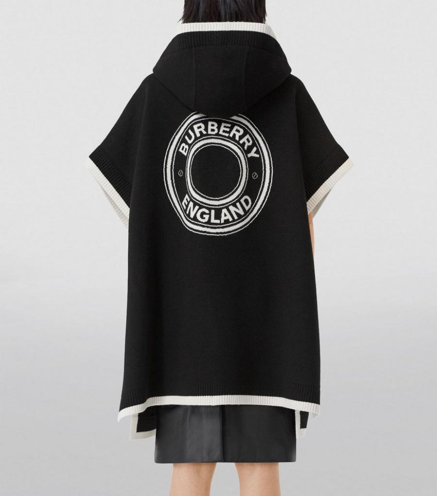 商品Burberry|Wool-Cashmere Logo Cape,价格¥7737,第6张图片详细描述