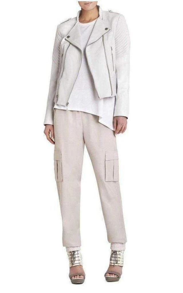 商品BCBG|Jennifer Leather Asymmetrical Zipper Moto Jacket,价格¥1300,第1张图片