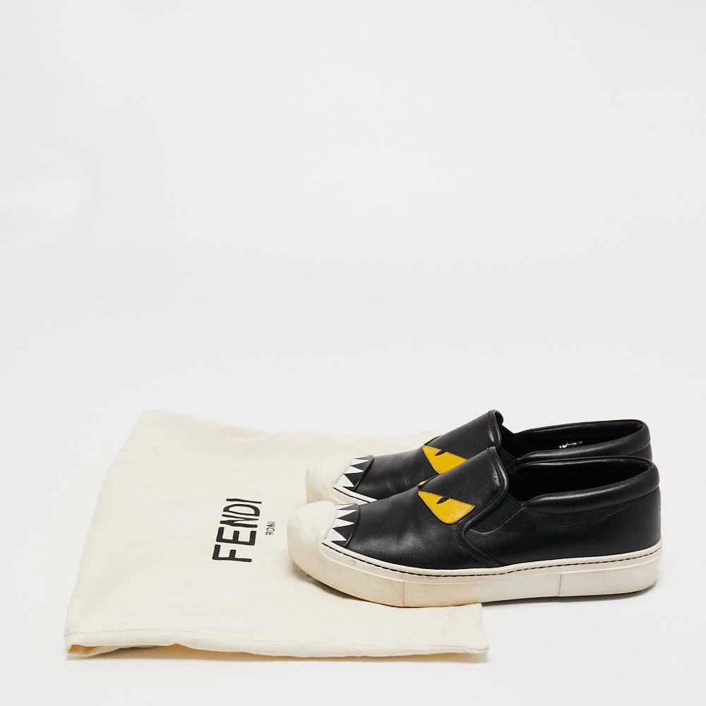 Fendi Black Leather Monster Slip On Sneakers Size 38.5 商品