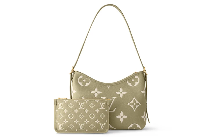 商品[国内直发] Louis Vuitton|Carryall PM 老花压纹 粒面牛皮革 子母包手提单肩包 小号 女款 卡其绿,价格¥31722,第3张图片详细描述