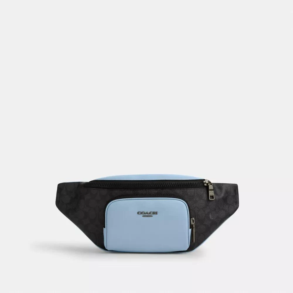 商品Coach|Racer Belt Bag In Colorblock Signature Canvas,价格¥974,第1张图片