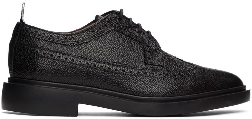 商品Thom Browne|Black Classic Longwing Brogues,价格¥3786,第1张图片