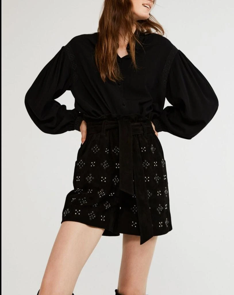 商品预计3周后发货 Claudie Pierlot|Claudie Pierlot - Chemise Chandelle - Noir,价格¥557,第1张图片