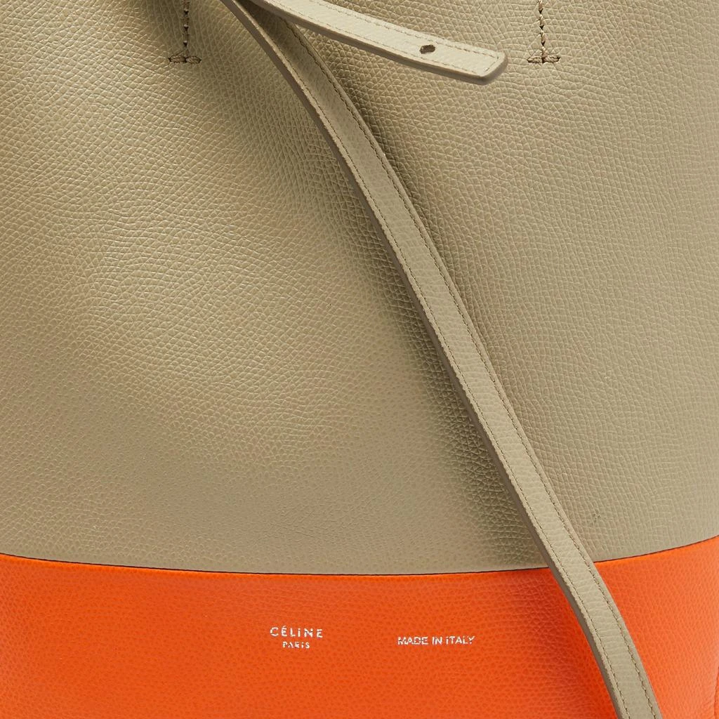 商品[二手商品] Celine|Celine Beige/Orange Leather Small Vertical Cabas Tote,价格¥7665,第5张图片详细描述
