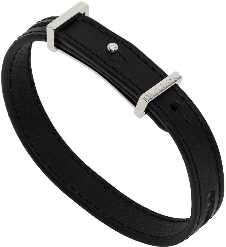 商品Paul Smith|Black Leather Bracelet,价格¥621,第1张图片