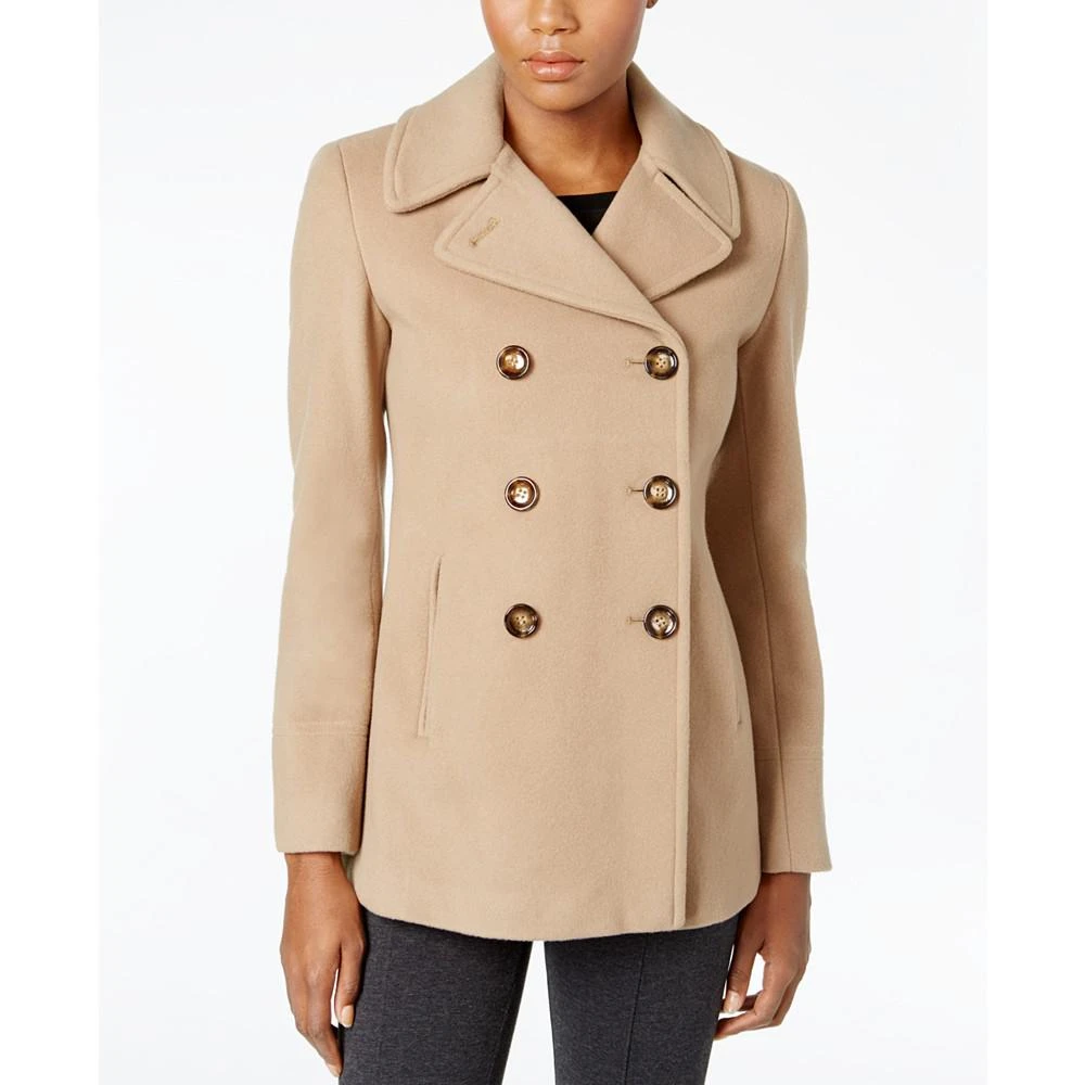 商品Calvin Klein|Wool-Cashmere Double-Breasted Peacoat, Created for Macy's,价格¥2056,第1张图片