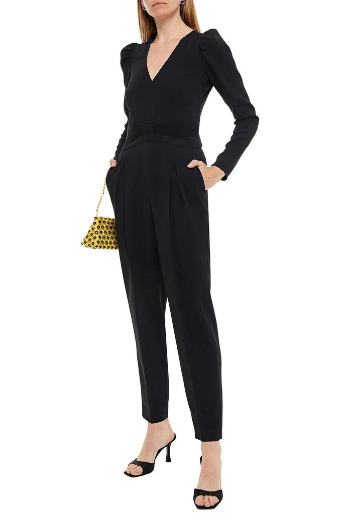 商品RED Valentino|Grosgrain-trimmed pleated crepe jumpsuit,价格¥2156,第2张图片详细描述