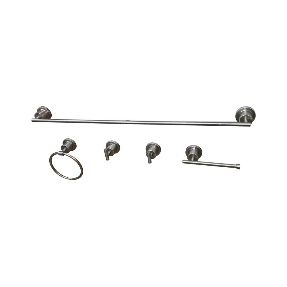 商品Kingston Brass|5-Pc. Bathroom Accessory Set in Brushed Nickel,价格¥2076,第1张图片