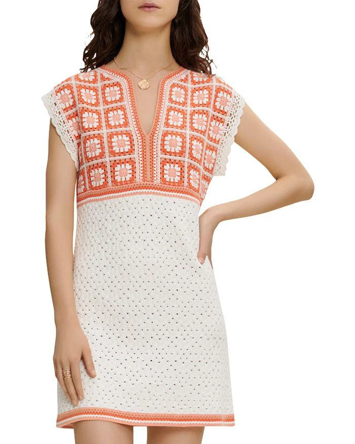 商品Maje|Roby Crochet Mini Dress,价格¥1790,第1张图片