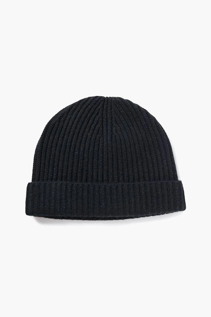 商品N.PEAL|Metallic ribbed cashmere beanie,价格¥291,第1张图片