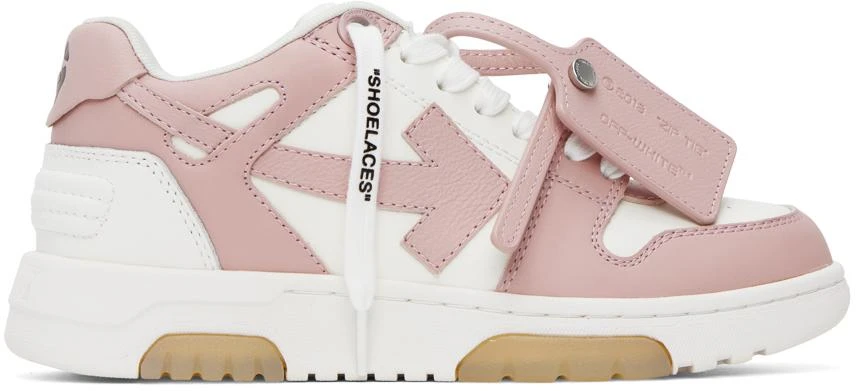 商品Off-White|White & Pink Out Of Office Sneakers,价格¥3454,第1张图片