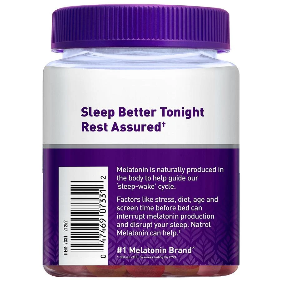 商品Natrol|Melatonin 10 mg, Sleep Support, Gummies Strawberry,价格¥97,第2张图片详细描述