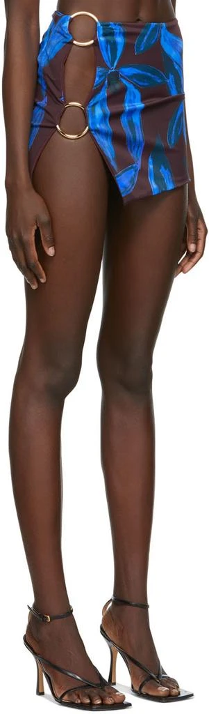 商品LOUISA BALLOU|Brown & Blue Double Ring Miniskirt,价格¥644,第2张图片详细描述