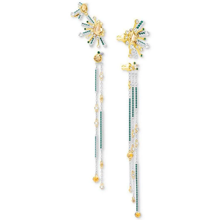 商品Swarovski|Two-Tone 2-Pc. Set Multicolor Crystal Ear Crawler & Linear Drop Earrings Set,价格¥2238,第4张图片详细描述