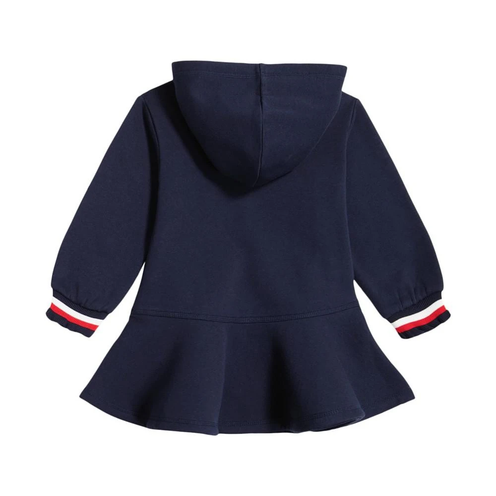 商品Tommy Hilfiger|Little Girls One Piece Fleece Flounce-Hem Hoodie Dress with Faux Crossbody,价格¥206,第2张图片详细描述