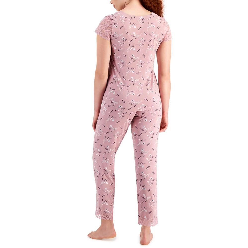 商品Charter Club|Women's Printed Lace-Trim 2-Pc. Pajama Set, Created for Macy's,价格¥203,第2张图片详细描述