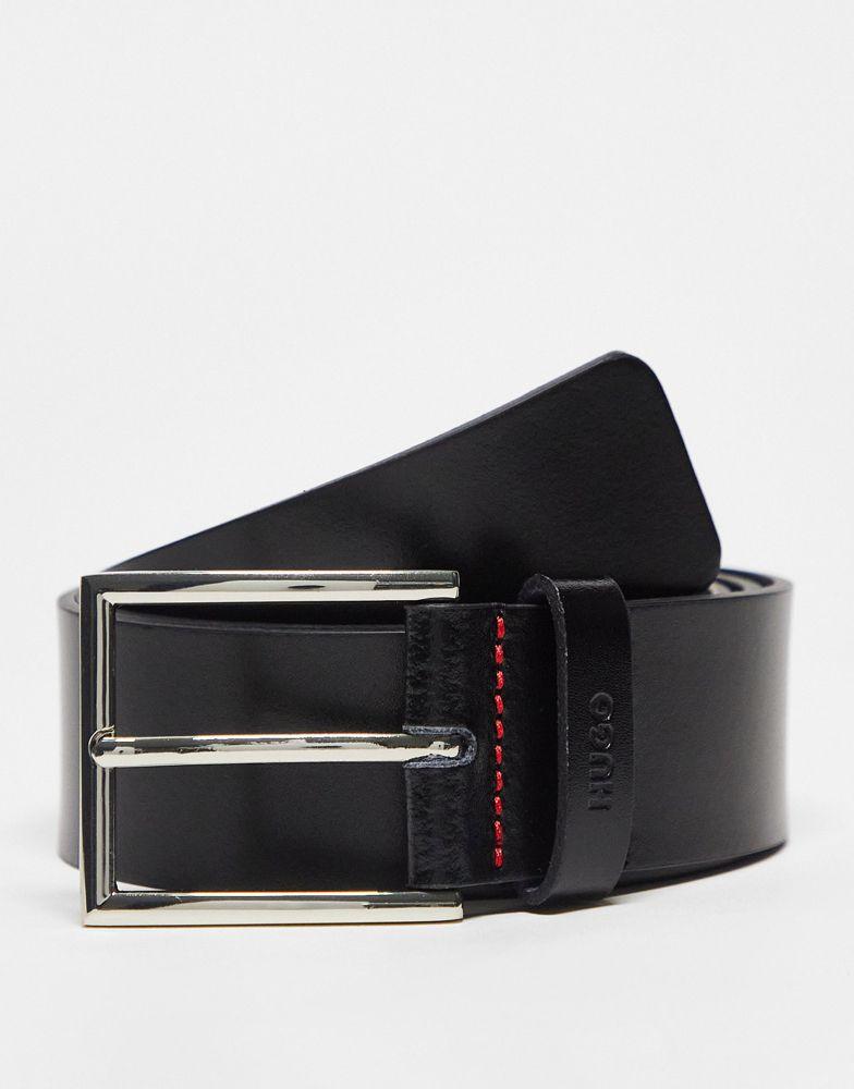 HUGO Giaspo leather belt in black商品第1张图片规格展示