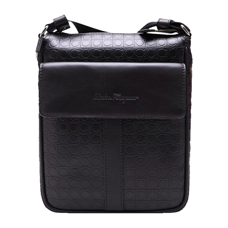 商品[国内直发] Salvatore Ferragamo|SALVATORE FERRAGAMO 拼色男士单肩包 24-9489-0554154,价格¥9428,第1张图片