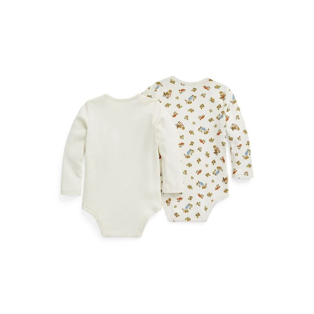 商品Ralph Lauren|Baby Girls Polo Bear Cotton Long Sleeves Bodysuits, 2 Pieces,价格¥188,第2张图片详细描述