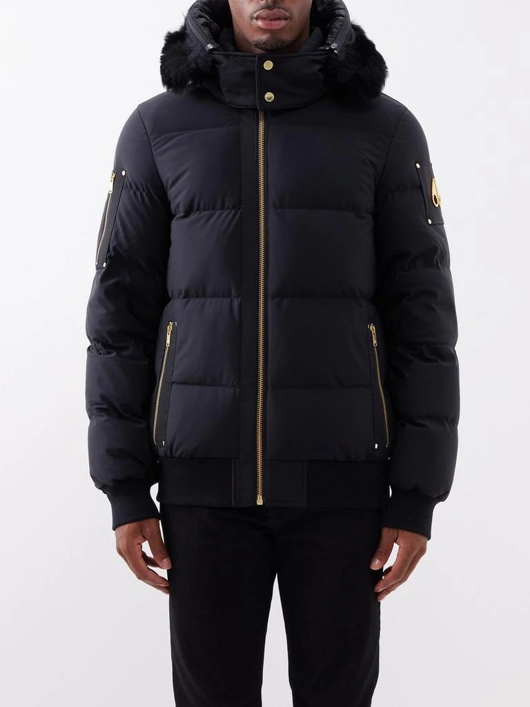 商品Moose Knuckles|Gold Stagg shearling-trim quilted down coat,价格¥5551,第1张图片