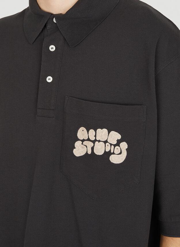 Bubble Logo Polo Shirt in Dark Brown商品第5张图片规格展示