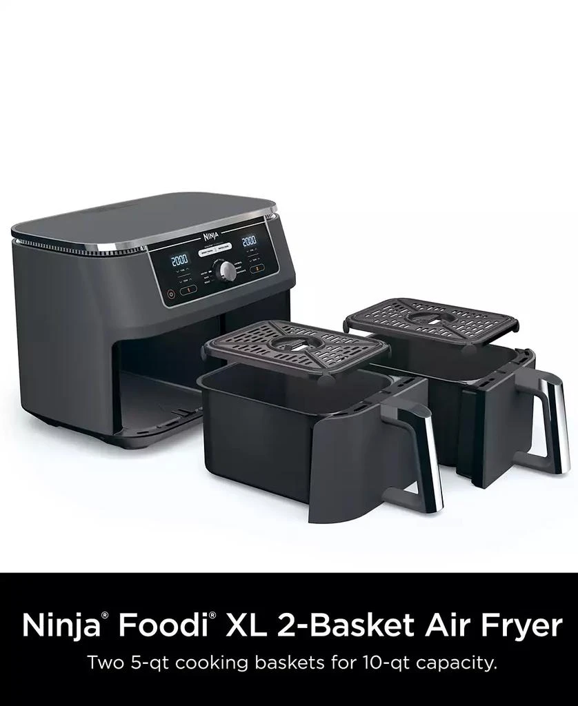 Foodi® DZ401 6-in-1 10-qt. XL 2-Basket Air Fryer with DualZone™ Technology- Air Fry, Broil, Roast, Dehydrate, Reheat and Bake, Family Sized 商品