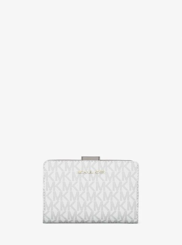 商品Michael Kors|Jet Set Medium Signature Logo Bi-Fold Wallet,价格¥263,第1张图片