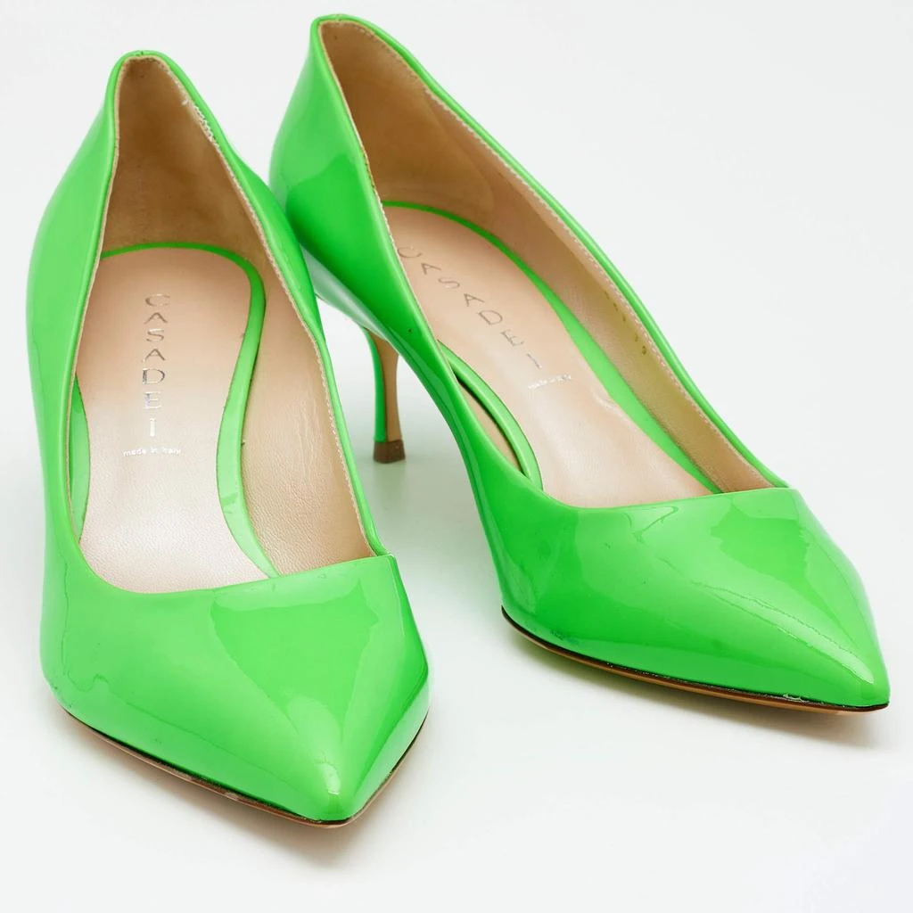 商品[二手商品] CASADEI|Casadei Neon Green Patent Leather Pumps Size 39,价格¥1021,第4张图片详细描述