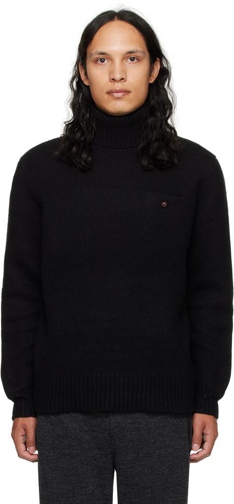 商品Ralph Lauren|Black Ribbed Turtleneck,价格¥763,第1张图片