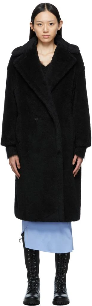 商品Max Mara|Black Teddy Bear Icon Coat,价格¥28368,第1张图片