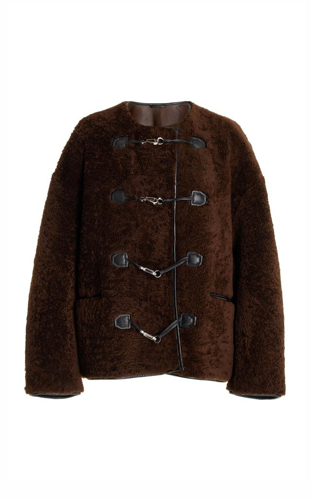 Toteme - Women's Teddy Shearling Jacket - Brown - XS/S - Moda Operandi商品第1张图片规格展示
